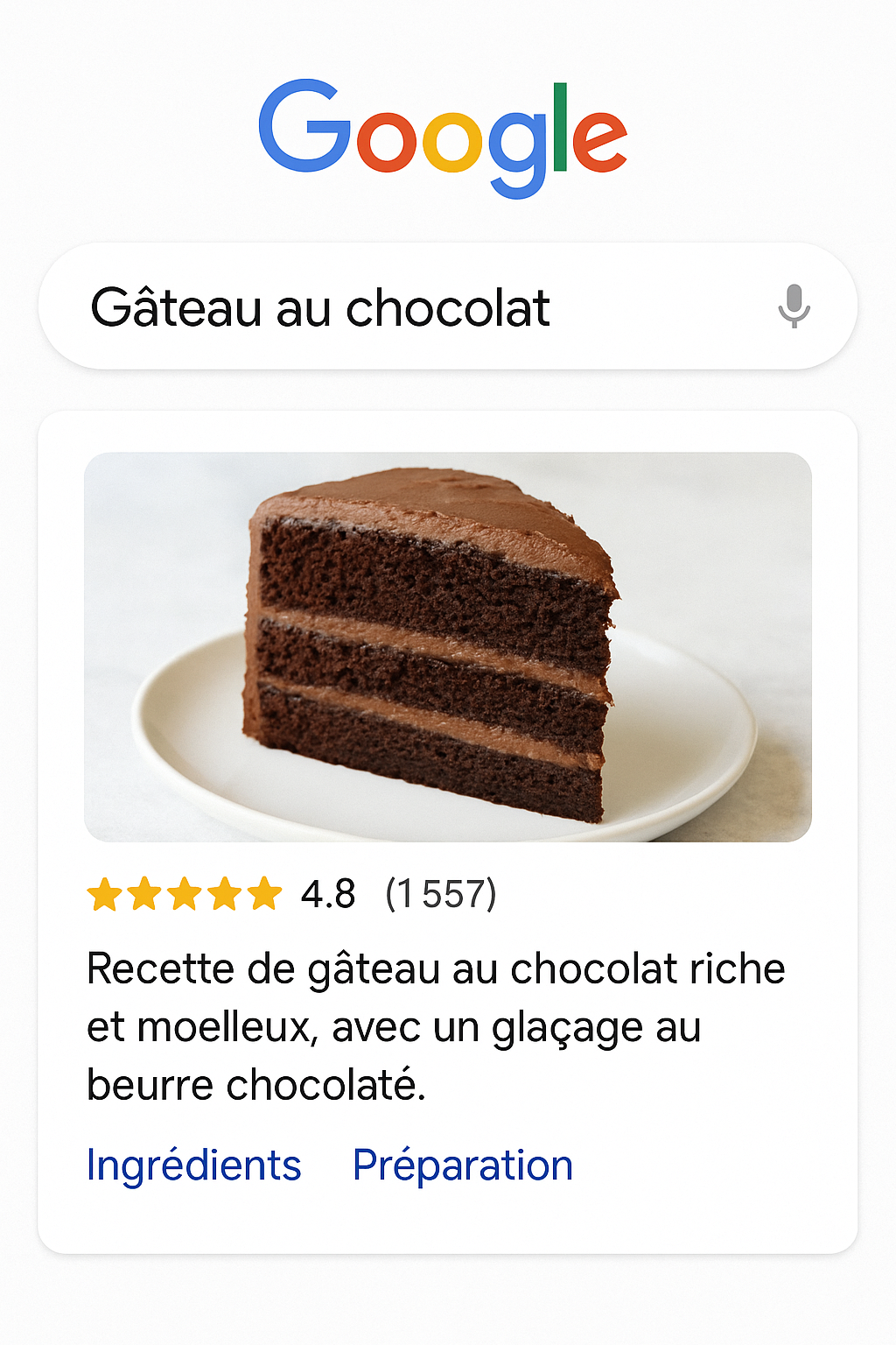Rich snippet recette